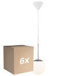 Lot 6x Nordlux Café Suspension Luminaire Verre Blanc | Convient pour E27