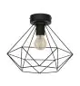 Eglo Plafonnier Tarbes Acier Noir | IP20 - Convient pour 1x E27 