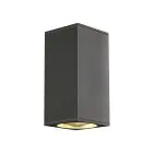 SLV Big Theo Up/Down Applique Murale Aluminium Anthracite | IP44 - Extérieur - Convient pour 2x GU10 Max. 75W - Dimmable