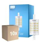 Lot 10x Philips CorePro LED R7S Linear 78mm Claire 7W 1000lm - 840 Blanc Froid | Équivalent 60W