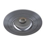 Noxion Inbouw Spot Logic MR16 Kantelbaar Glanzend Grijs | 92mm - Zaagmaat 80mm - IP20 - Incl. GU10 Fitting
