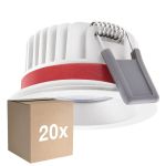 Voordeelpak 20x Ledvance LED Spot Fire Rated Aluminium Wit 8W 640lm 36D - 927 Zeer Warm Wit | Zaagmaat 68mm - IP65 - Beste Kleurweergave - Dimbaar