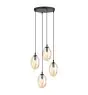 Emibig Hanglamp Astral Staal Zwart | Geschikt voor 4x E14 - Max 10W