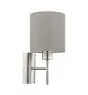 Eglo Wandlamp Pasteri Staal Satijn Nikkel | IP20 - Geschikt voor 1x E27 